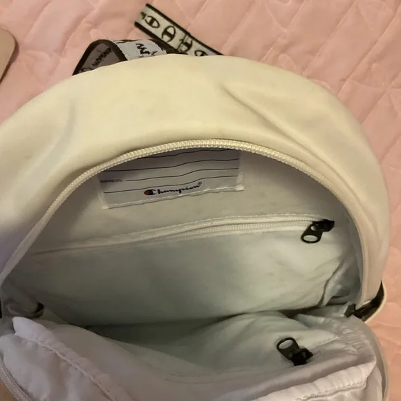 Champion White and Black Backpack with Red Logo - Picture 9 of 13